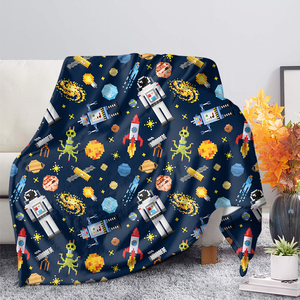 Pixel Space Pattern Print Blanket