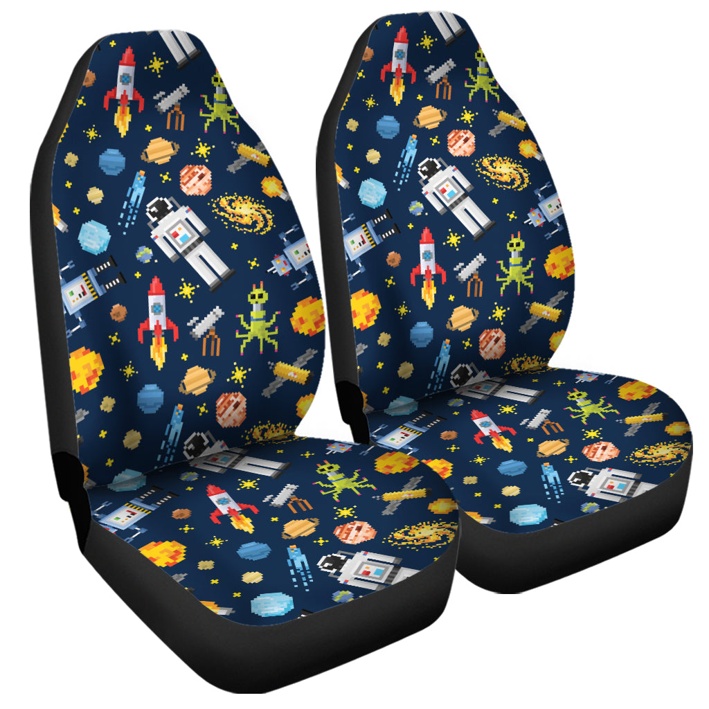 Pixel Space Pattern Print Universal Fit Car Seat Covers