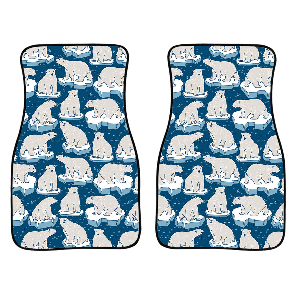 Polar Bear On Ice Pattern Print Front Car Floor Mats