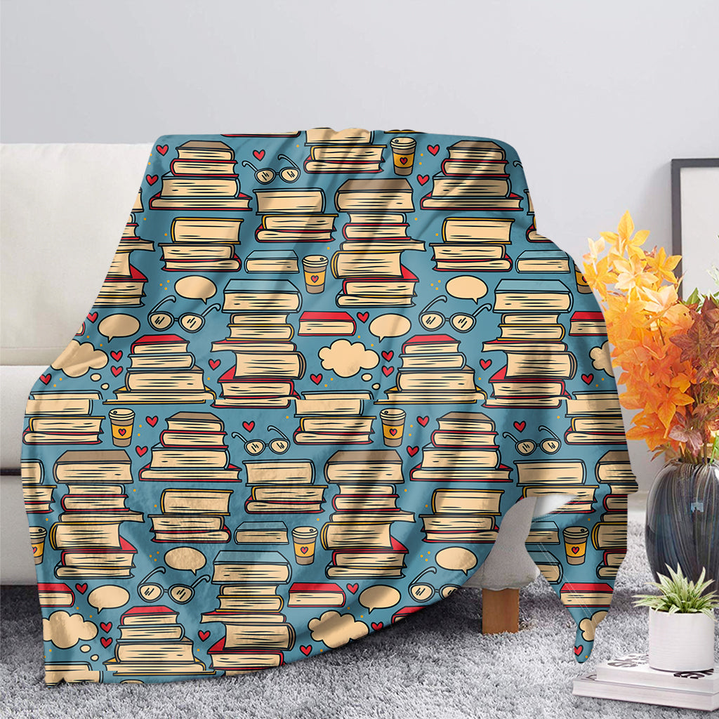 Pop Art Books Pattern Print Blanket