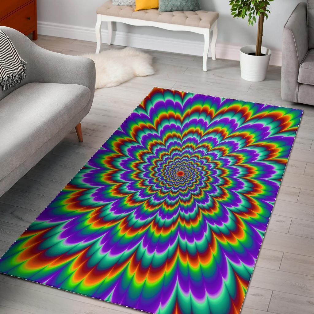 Psychedelic Expansion Optical Illusion Area Rug