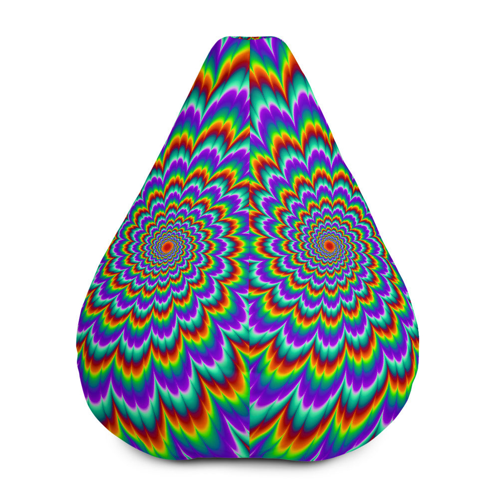 Psychedelic Expansion Optical Illusion Bean Bag Cover