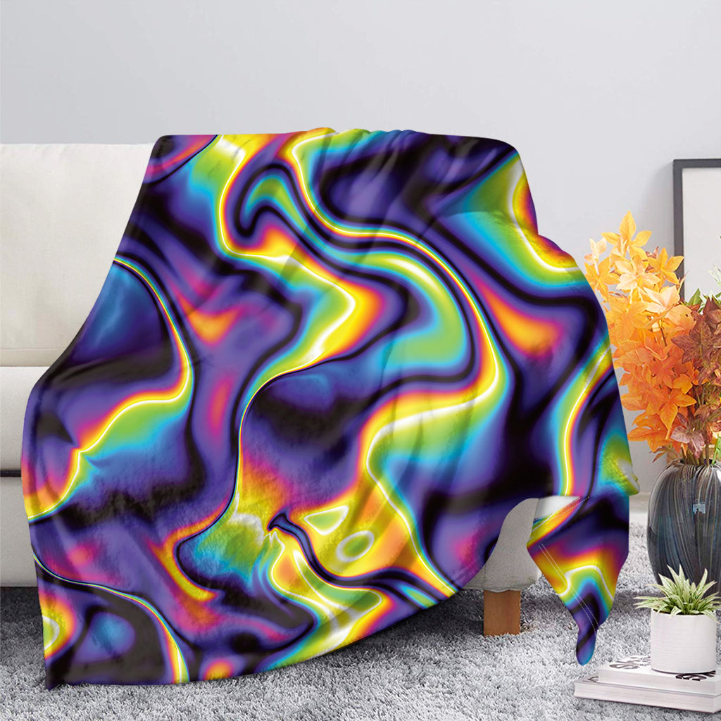 Psychedelic Wavy Print Blanket