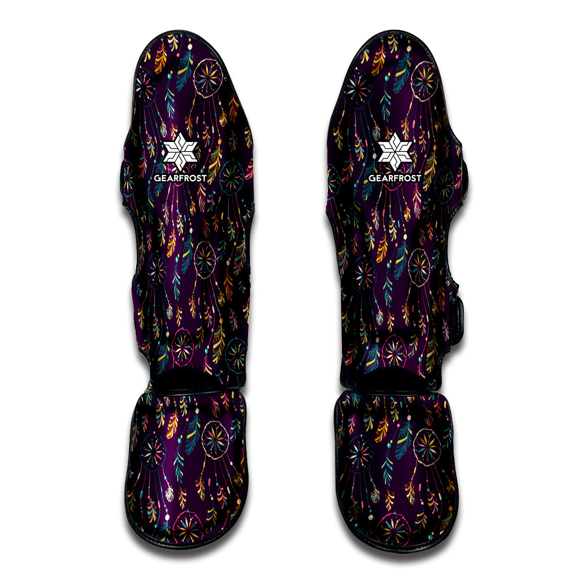 Purple Bohemian Dream Catcher Print Muay Thai Shin Guards