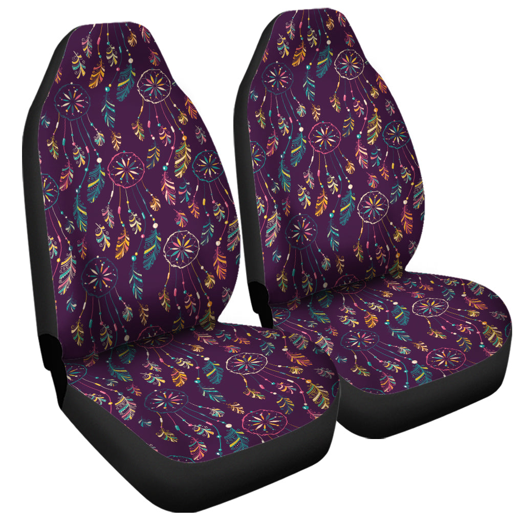 Purple Bohemian Dream Catcher Print Universal Fit Car Seat Covers