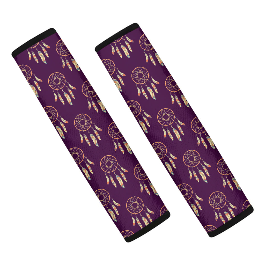 Purple Boho Dream Catcher Pattern Print Car Seat Belt Covers