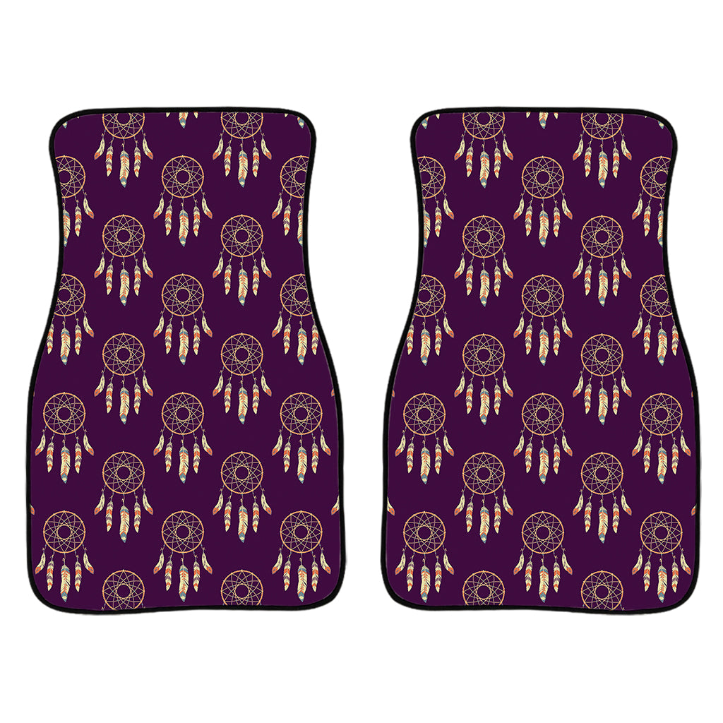 Purple Boho Dream Catcher Pattern Print Front Car Floor Mats