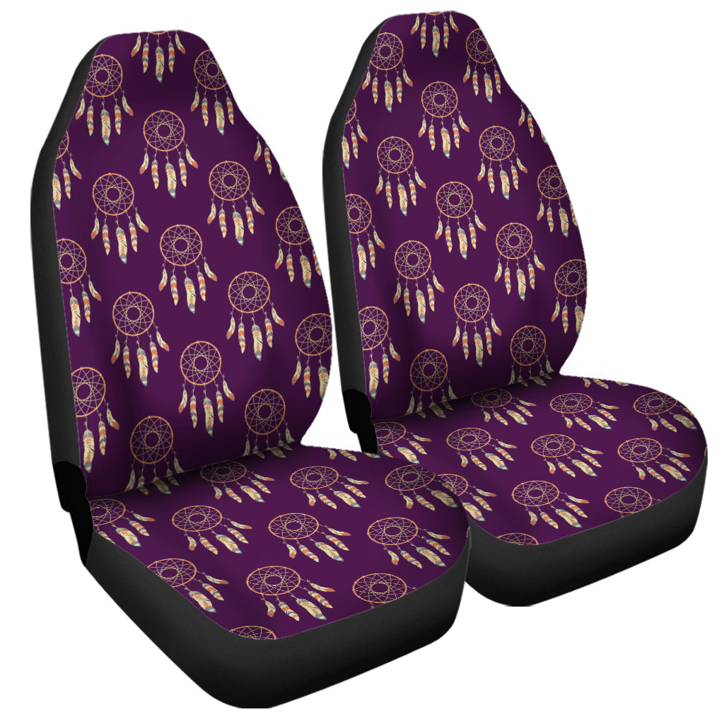 Purple Boho Dream Catcher Pattern Print Universal Fit Car Seat Covers