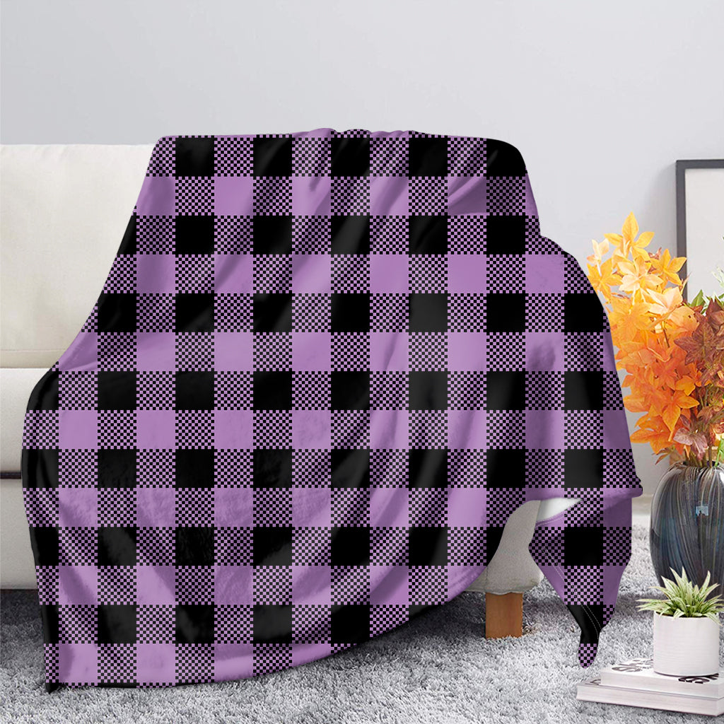 Purple Buffalo Plaid Print Blanket