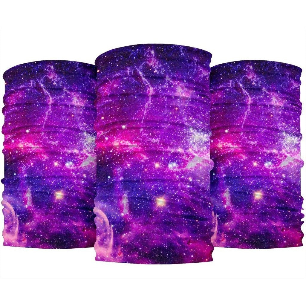 Purple Bursting Galaxy Space Print 3-Pack Bandanas