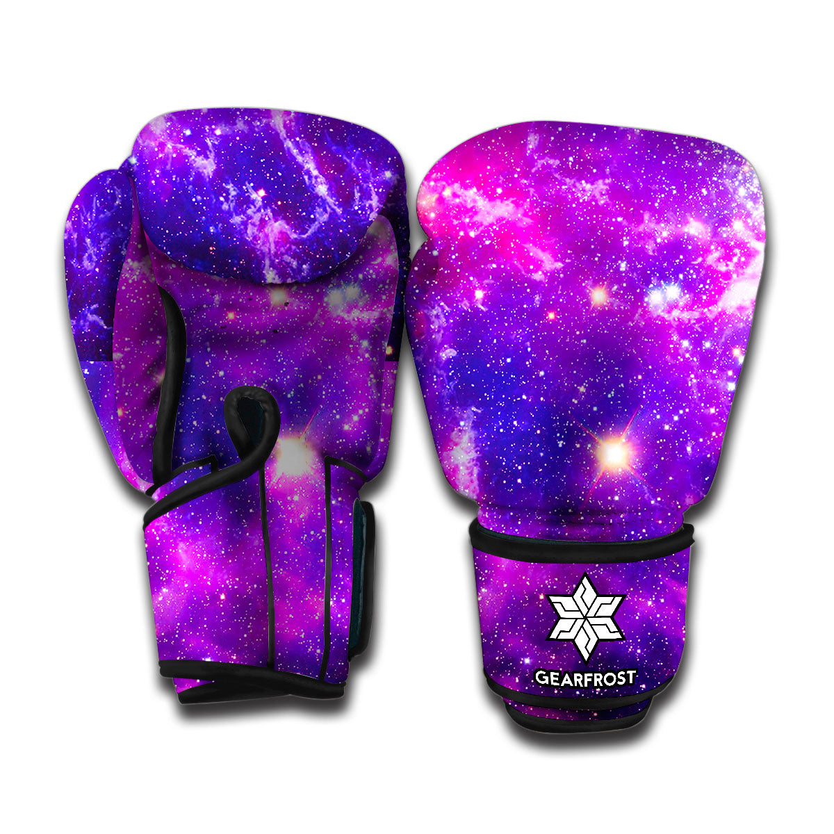 Purple Bursting Galaxy Space Print Boxing Gloves