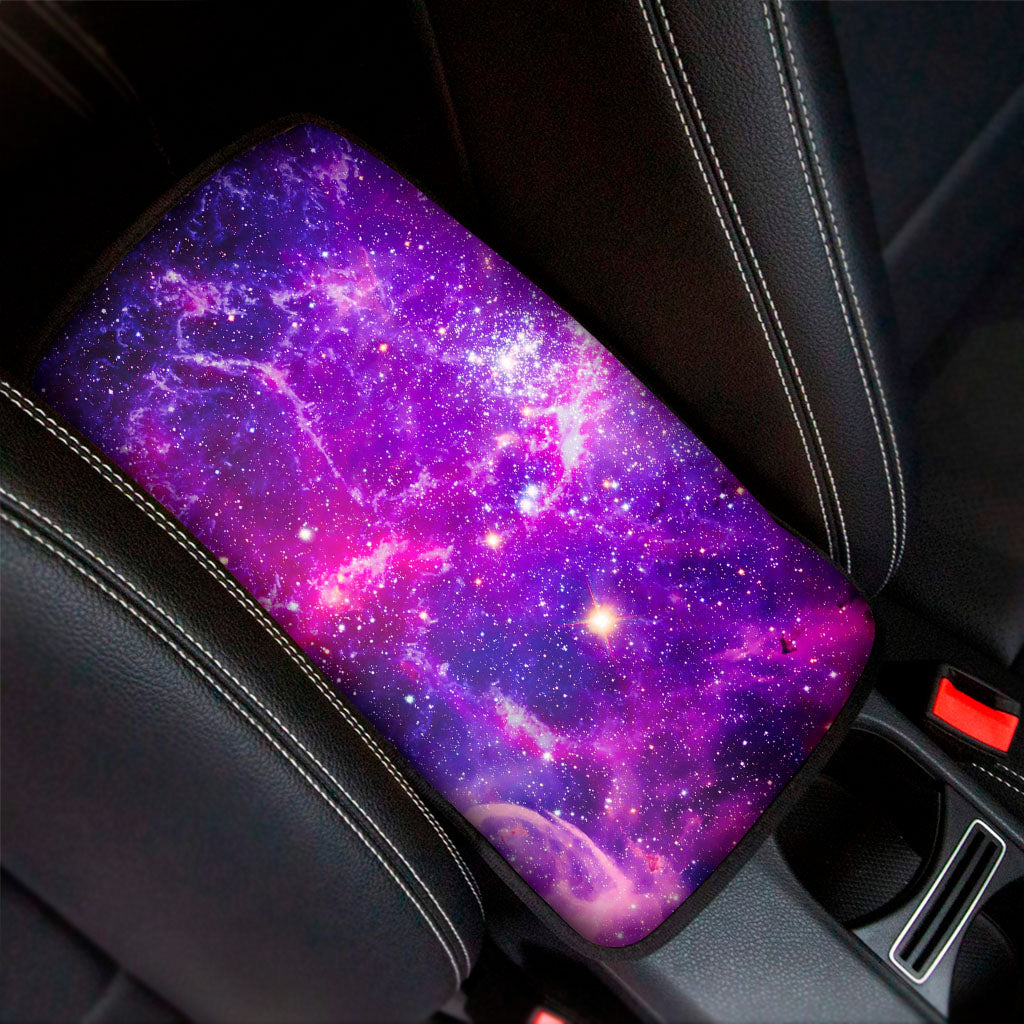 Purple Bursting Galaxy Space Print Car Center Console Cover