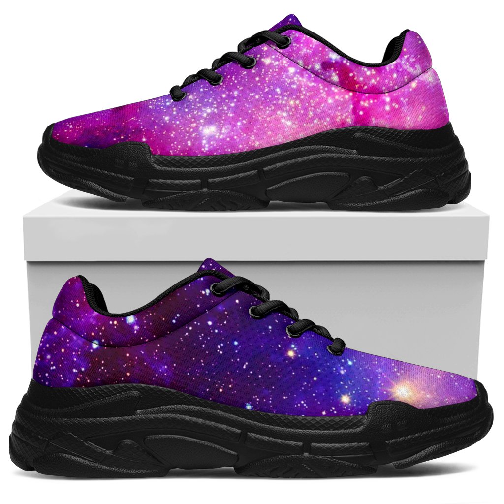 Purple Bursting Galaxy Space Print Chunky Sneakers