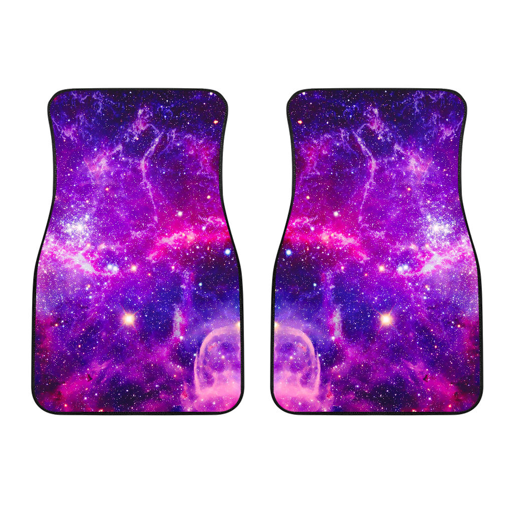 Purple Bursting Galaxy Space Print Front Car Floor Mats