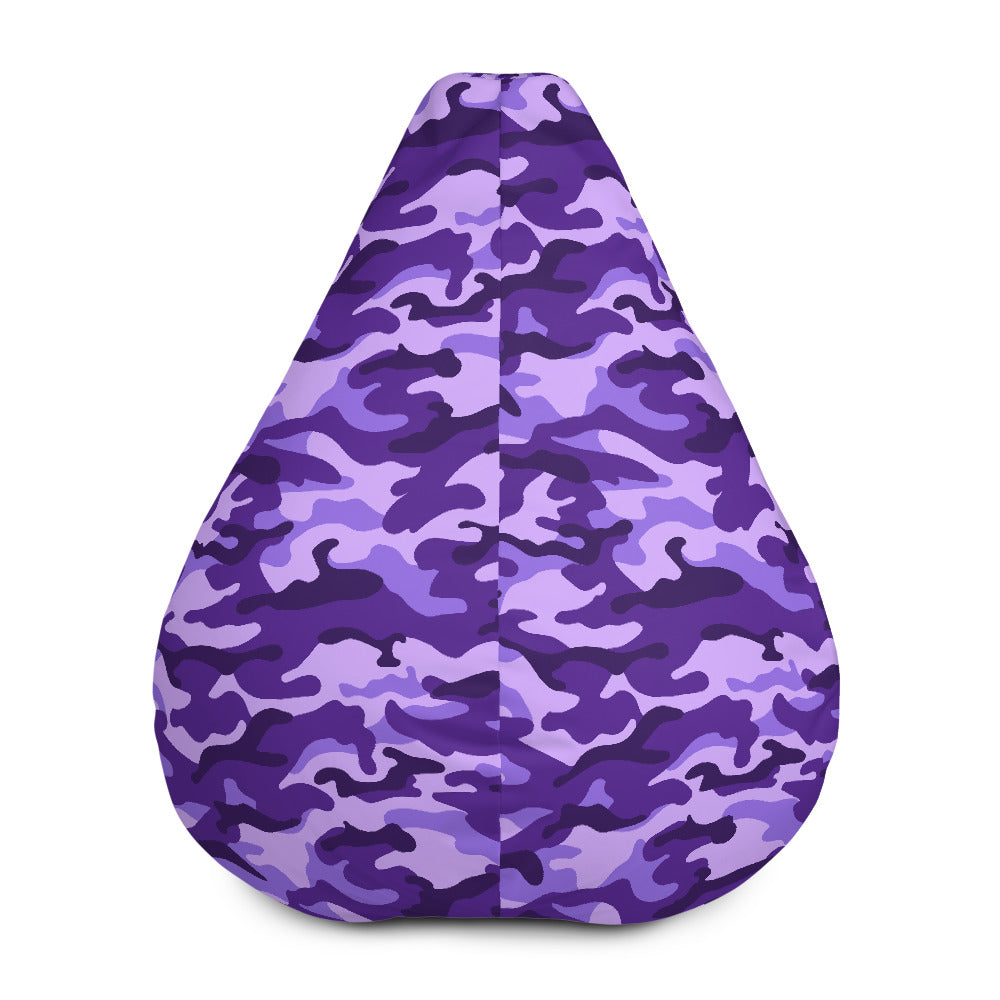 Purple Camouflage Print Bean Bag Cover