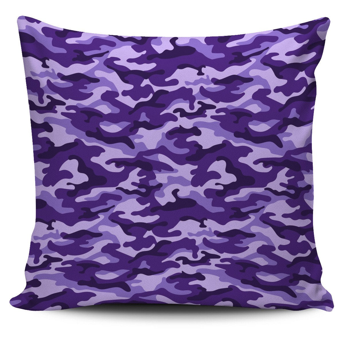 Purple Camouflage Print Pillow Cover