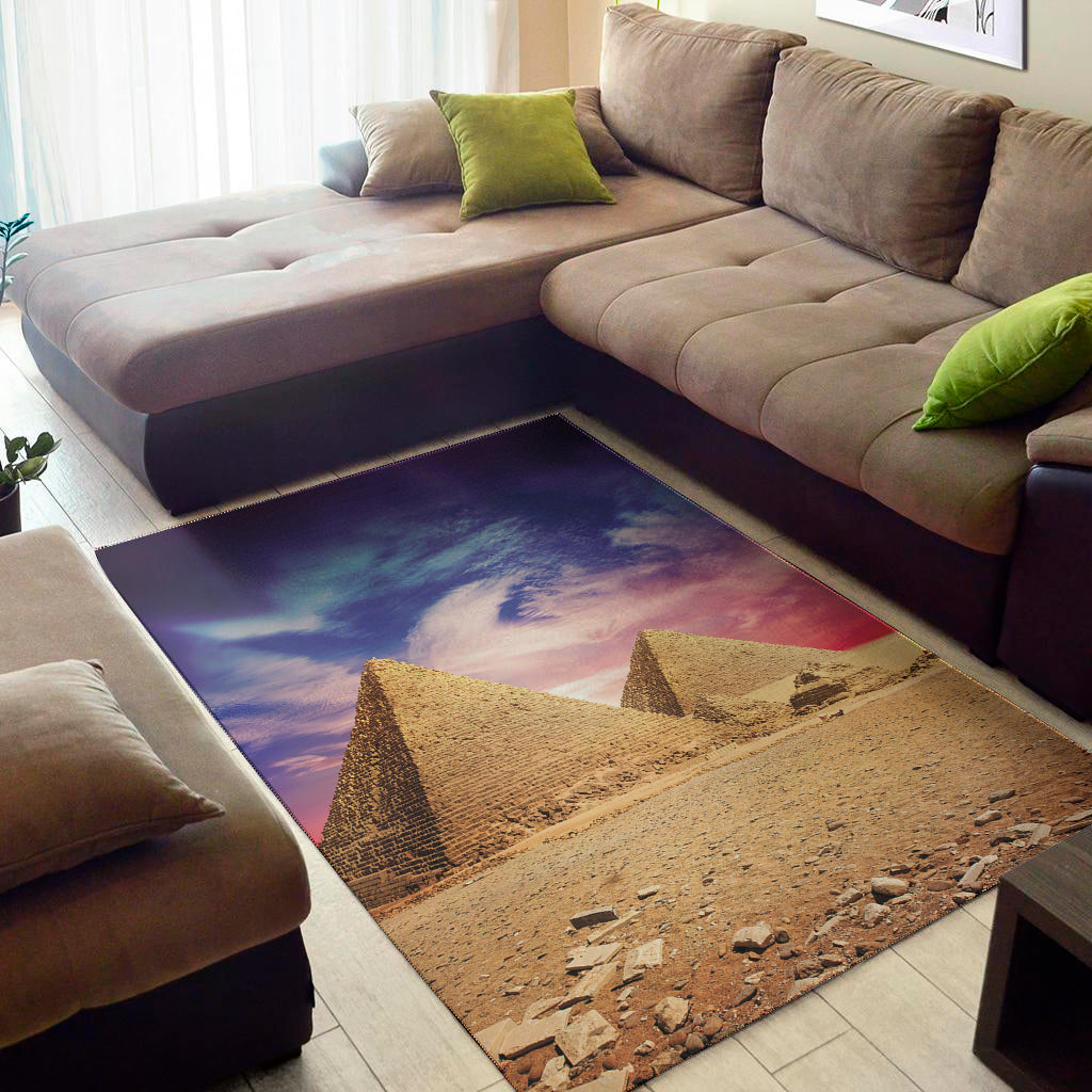 Purple Cloud Pyramid Print Area Rug