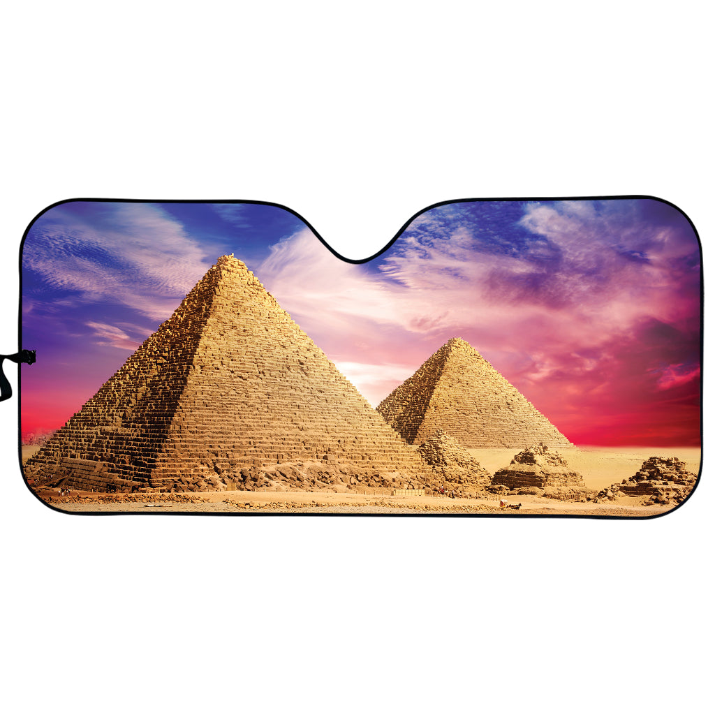 Purple Cloud Pyramid Print Car Sun Shade