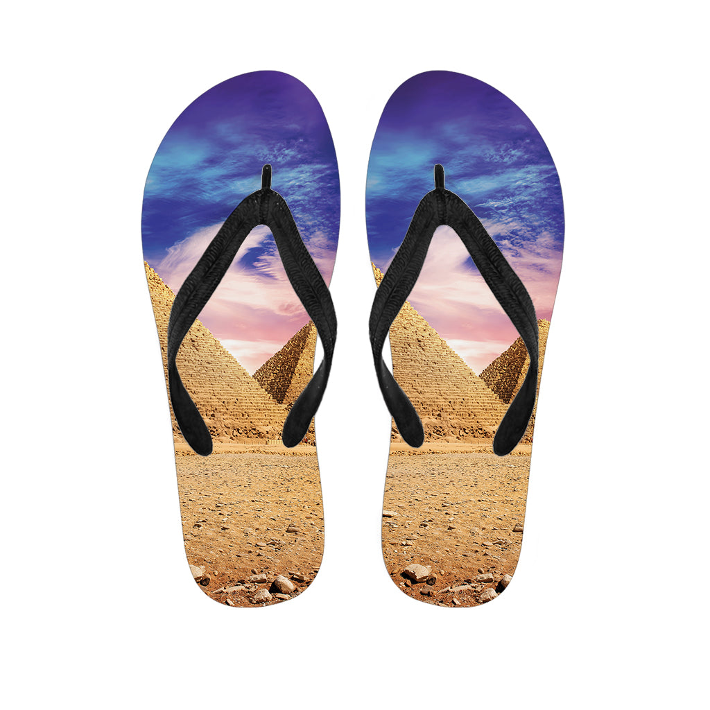 Purple Cloud Pyramid Print Flip Flops