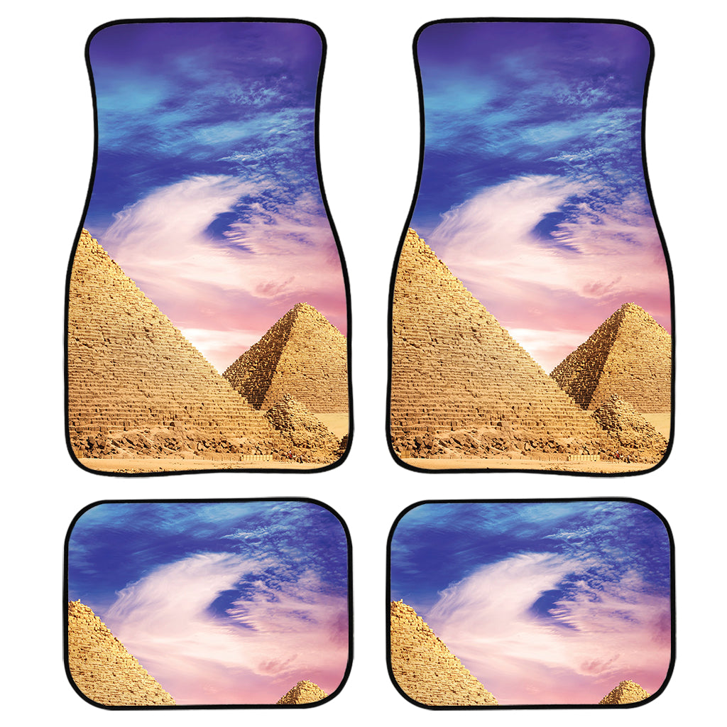 Purple Cloud Pyramid Print Front and Back Car Floor Mats