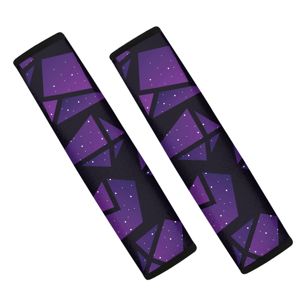 Purple Crystal Cosmic Galaxy Space Print Car Seat Belt Covers