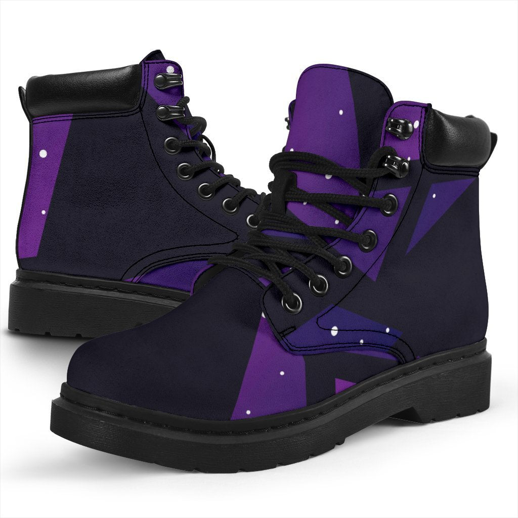 Purple Crystal Cosmic Galaxy Space Print Classic Boots