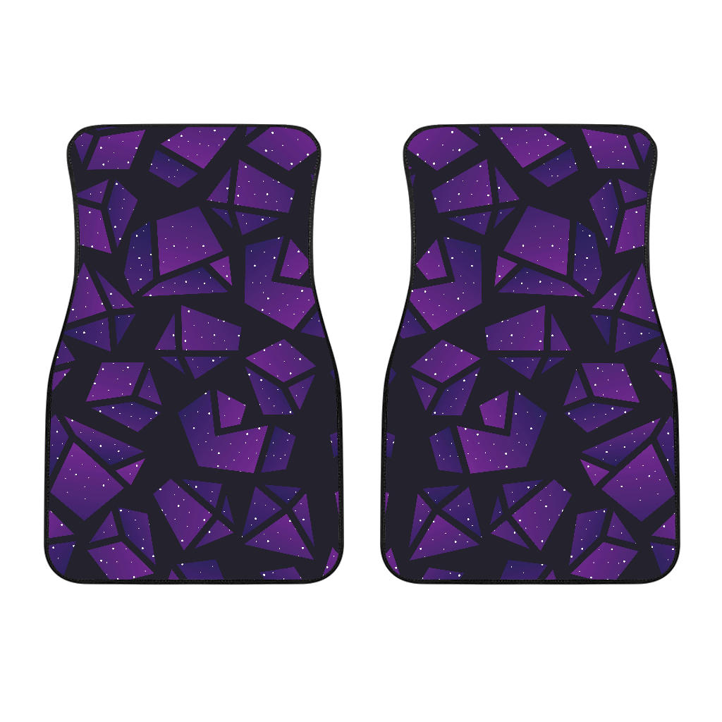 Purple Crystal Cosmic Galaxy Space Print Front Car Floor Mats