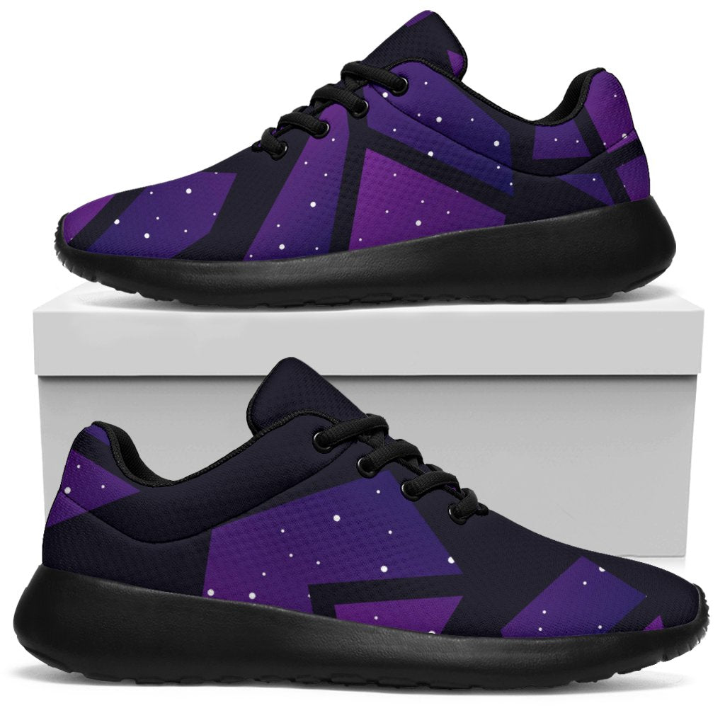 Purple Crystal Cosmic Galaxy Space Print Sport Sneakers