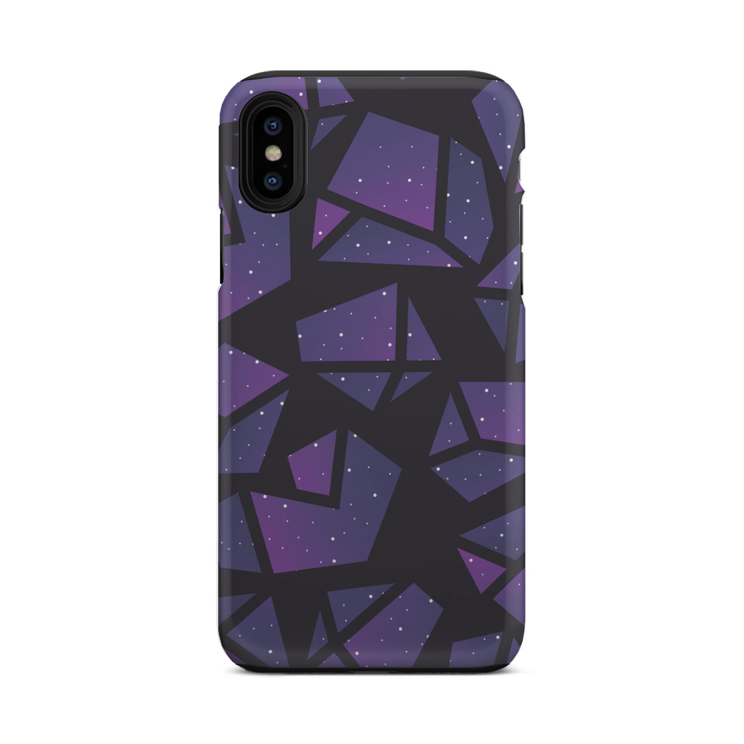 Purple Crystal Cosmic Galaxy Space Print Tough Phone Case