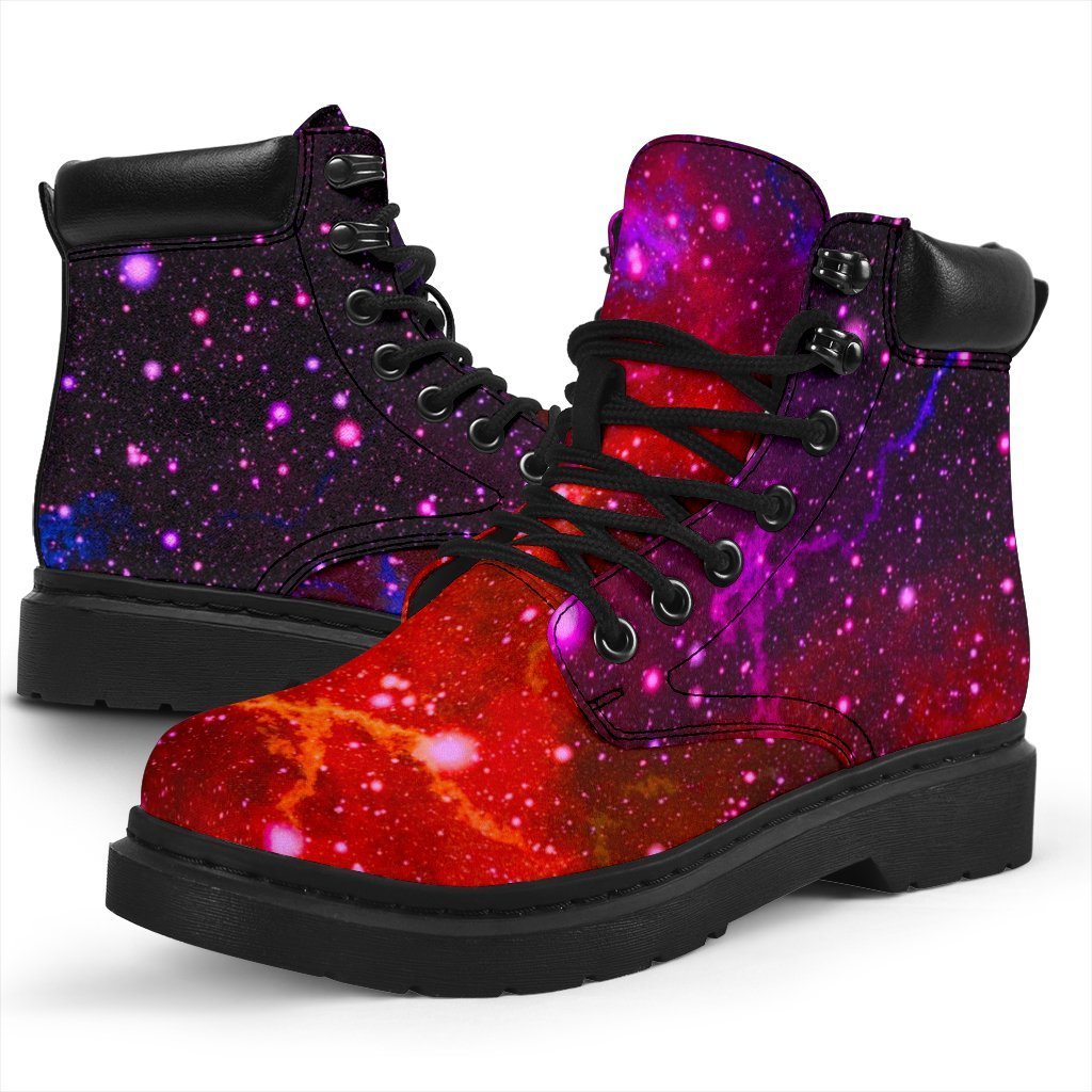 Purple Dark Galaxy Space Print Classic Boots