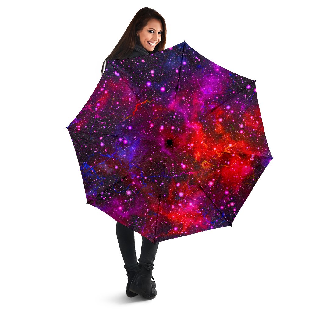 Purple Dark Galaxy Space Print Foldable Umbrella