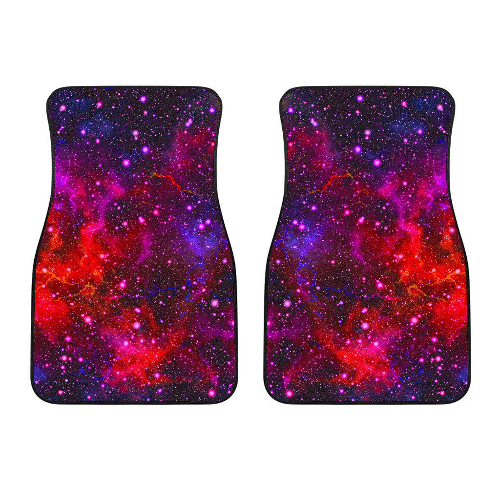 Purple Dark Galaxy Space Print Front Car Floor Mats