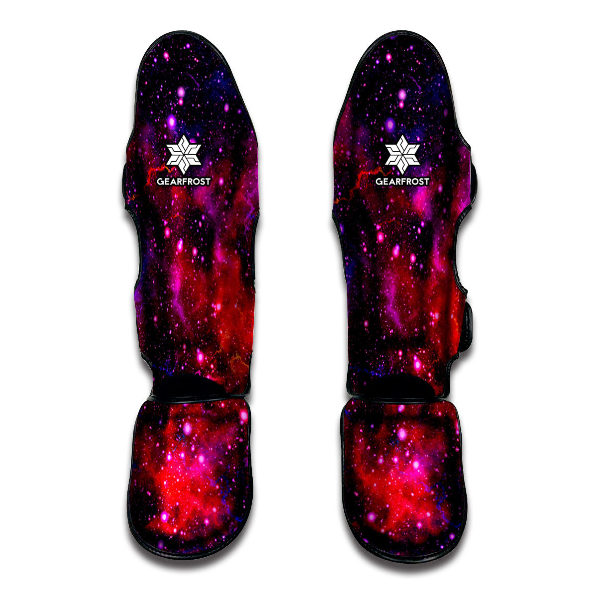 Purple Dark Galaxy Space Print Muay Thai Shin Guards