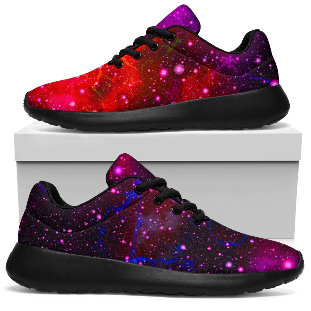 Purple Dark Galaxy Space Print Sport Sneakers