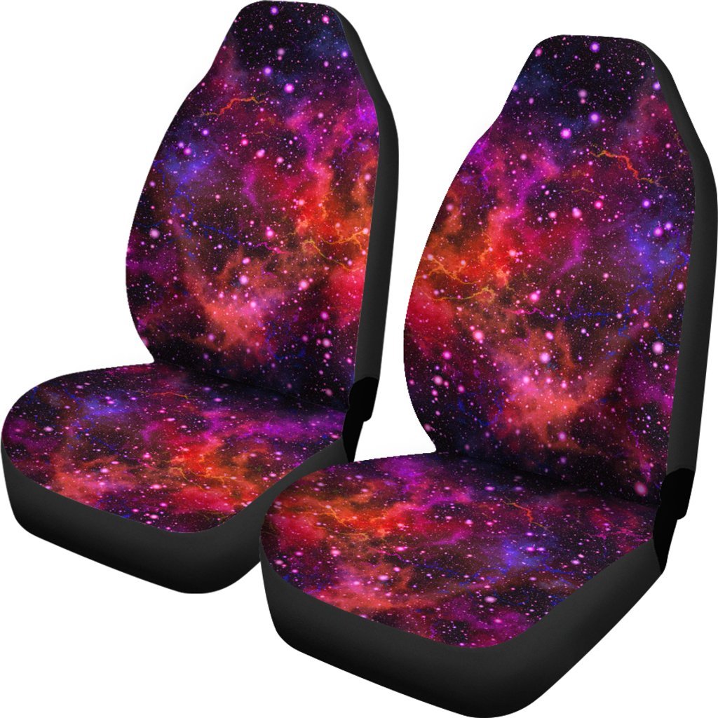 Purple Dark Galaxy Space Print Universal Fit Car Seat Covers