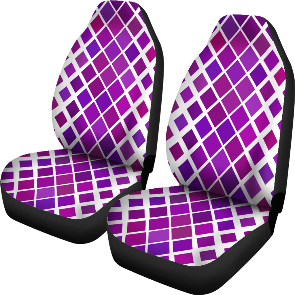 Purple Diamond Shaped Pattern Universal Fit Car Seat Covers