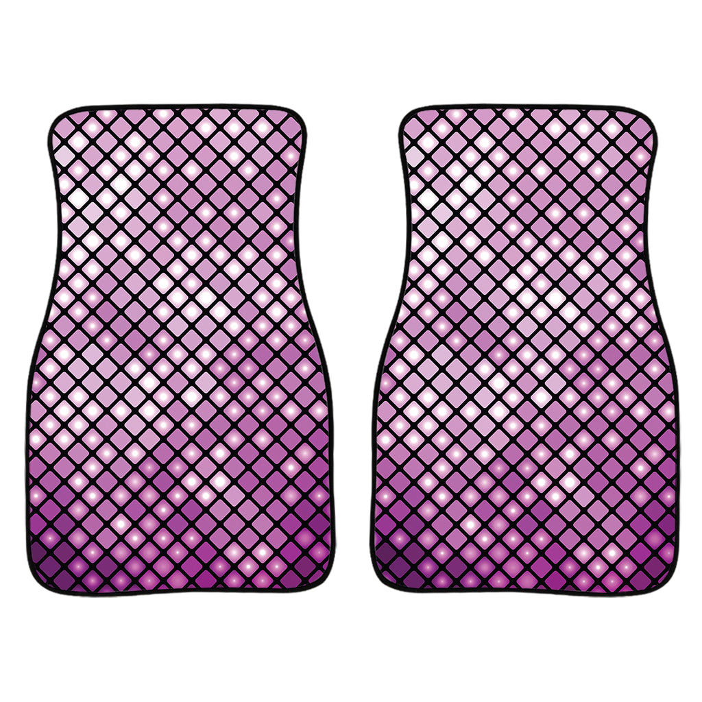 Purple Disco Lights Pattern Print Front Car Floor Mats