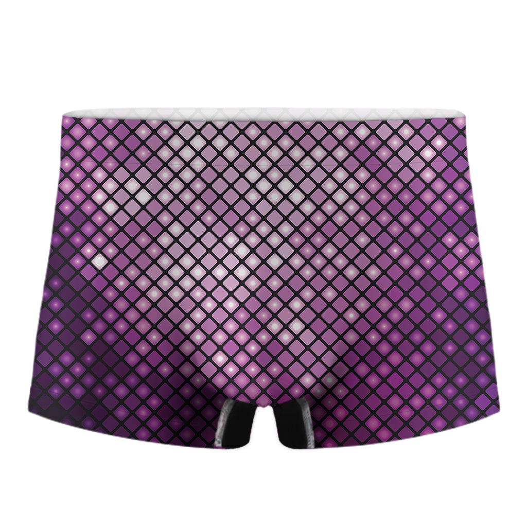 Purple Disco Lights Pattern Print Men's Boxer Briefs