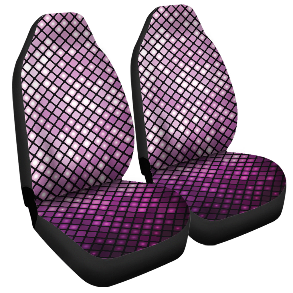 Purple Disco Lights Pattern Print Universal Fit Car Seat Covers