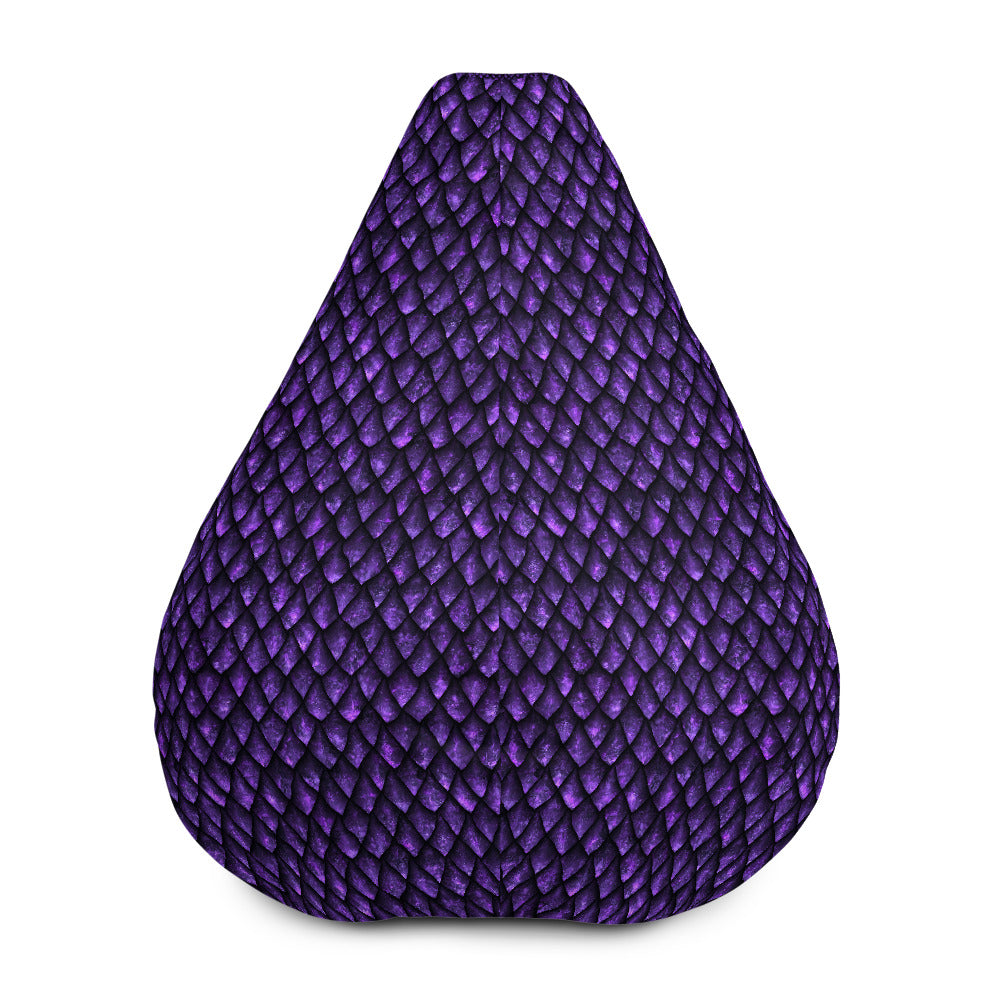 Purple Dragon Scales Pattern Print Bean Bag Cover