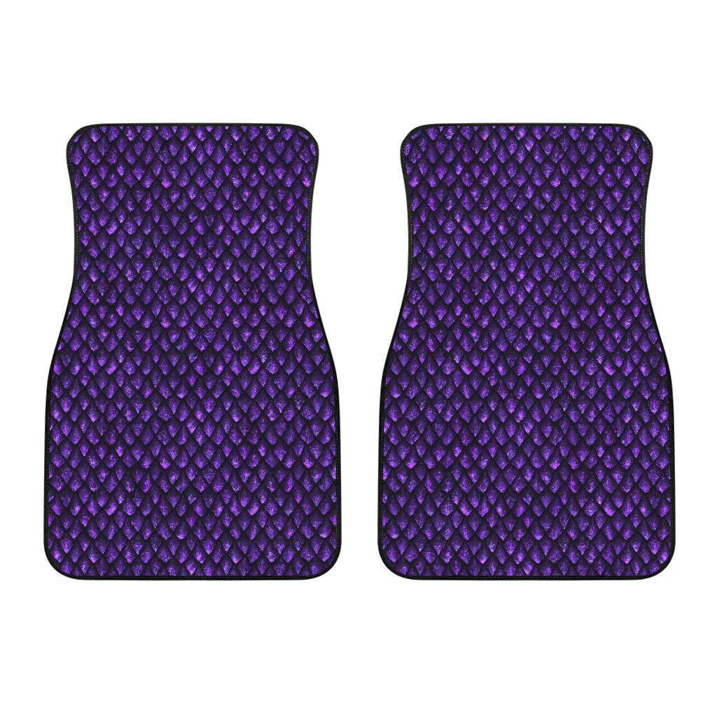 Purple Dragon Scales Pattern Print Front Car Floor Mats