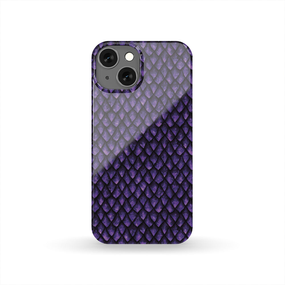 Purple Dragon Scales Pattern Print Phone Case