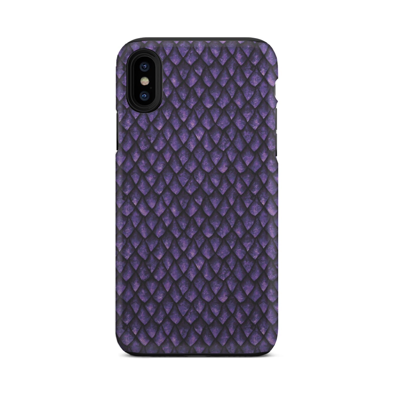 Purple Dragon Scales Pattern Print Tough Phone Case