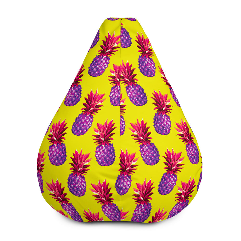 Purple EDM Pineapple Pattern Print Bean Bag Cover