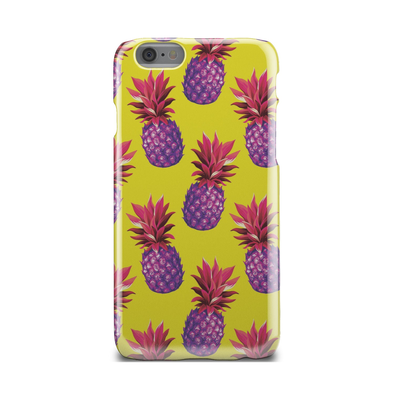 Purple EDM Pineapple Pattern Print Phone Case