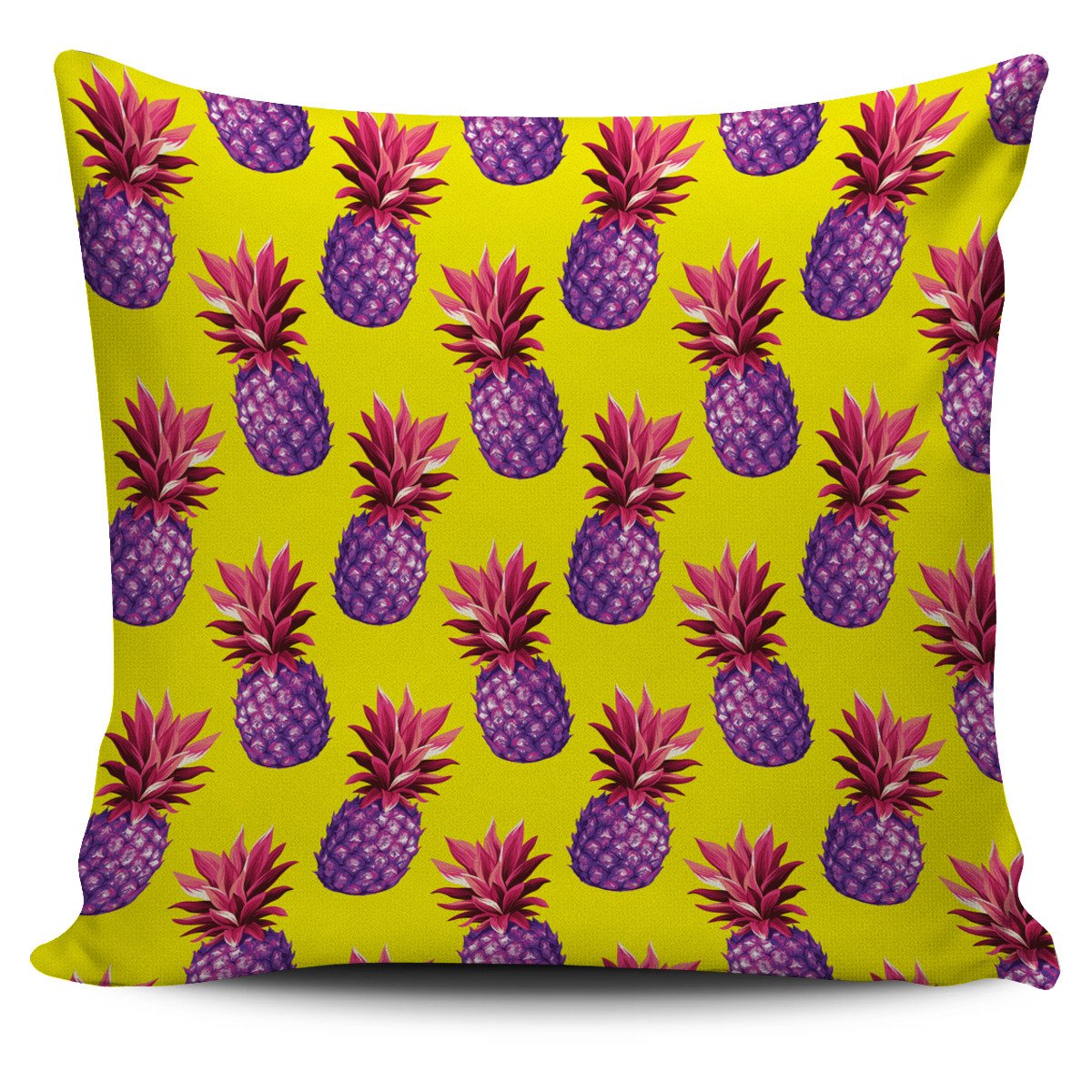 Purple EDM Pineapple Pattern Print Pillow Cover