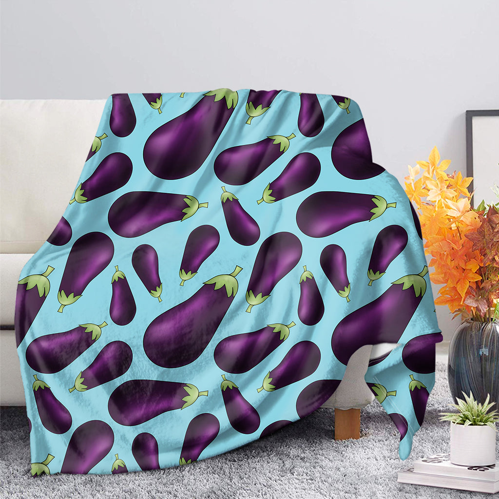 Purple Eggplant Pattern Print Blanket