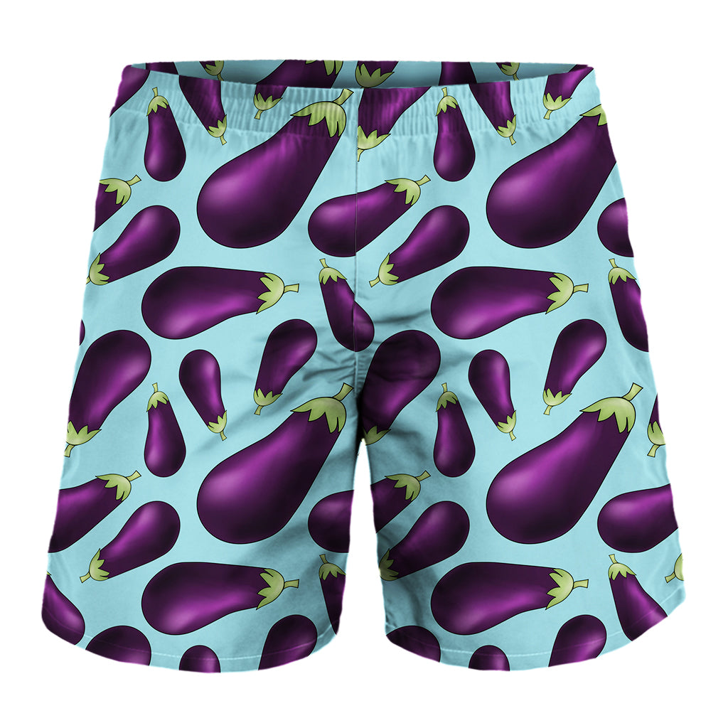 Purple Eggplant Pattern Print Men's Shorts