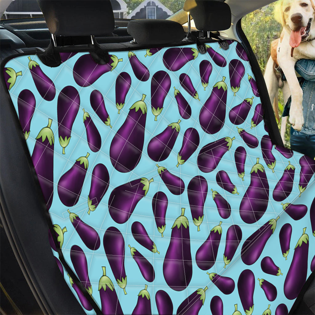 Purple Eggplant Pattern Print Pet Car Back Seat Cover