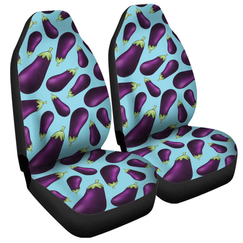 Purple Eggplant Pattern Print Universal Fit Car Seat Covers